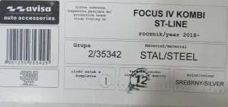 Ladekantenschutz Edelstahl Focus ST-LINE 2018- 35342 Hinten Neu - Bild 2